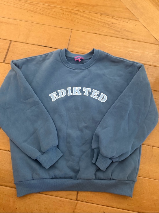 Edikted Sweaters - Edikted Blue Crewneck Sweatshirt